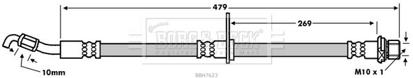 BORG & BECK Тормозной шланг BBH7623